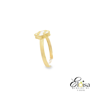 14Kt White Small Flower