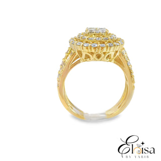 14Kt Large Round Diamond Ring