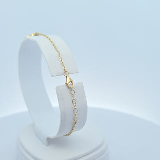 14Kt Black Three Clover 13MM Bracelet