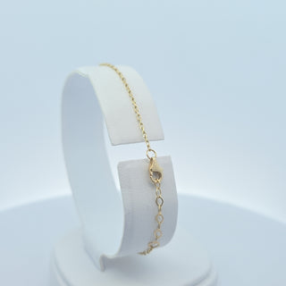14Kt White One Clover Bracelet