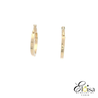 14Kt Polygon Hoops Earrings 18 MM