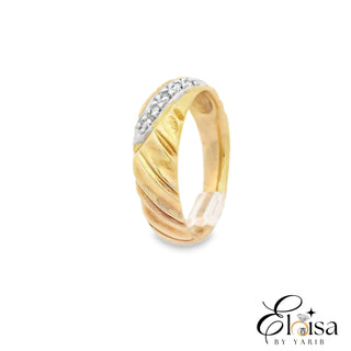 14Kt Diamond Wedding Band Solid Ring