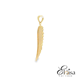 14Kt Two Tones Angel Wing Pendant