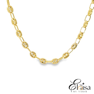 14Kt Semi Solid Marina Puff Chain 4 MM 18''