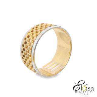 14Kt Elegant Two-Tone Band