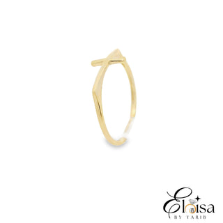 14Kt Ultra fancy Cross Square Ring