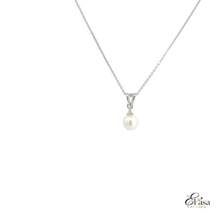 White Gold Classic Pearl Pendant