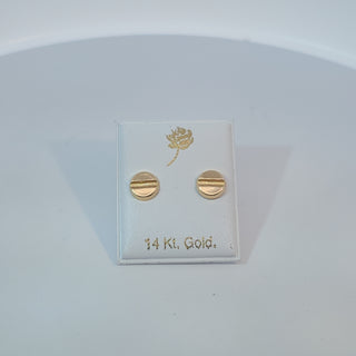 14Kt Gold Earring Screw Back