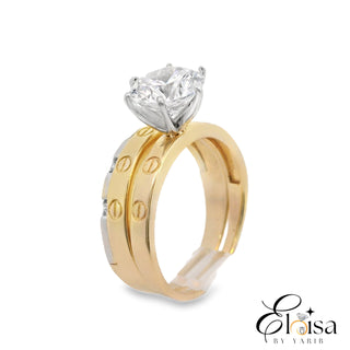 14kt Duo Ct Style Engagement Ring