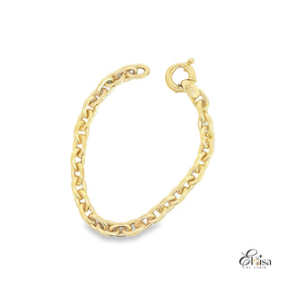 14Kt Beautiful Open Link Bracelet Semi-Solid
