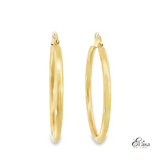 14Kt Round Classic Hoops 41.5MM