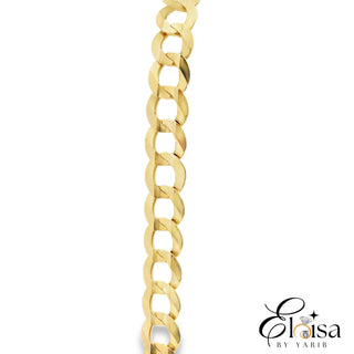 14Kt Solid Curb Link Bracelet 5.5 MM 8.25"