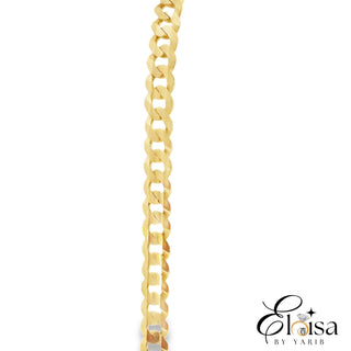 14Kt Solid Curb Link Bracelet 4 MM 8.25"