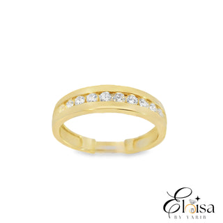 14Kt Wedding Band Ten Diamond Ring