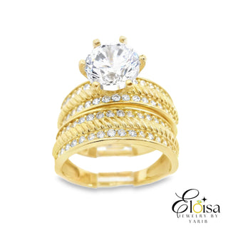 14kt Rope Life Engagement Duo Ring