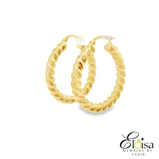 14Kt Mega Twisted Hoops