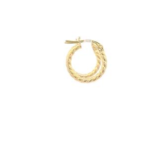 14Kt Rope Hoops Earrings 14MM