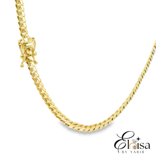 14Kt Solid Cuban Link Chain 3 MM 24"