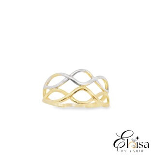 14Kt Open Waves Ring