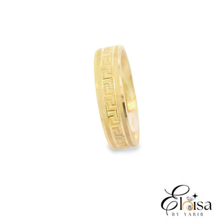 14Kt Greek Design Wedding Band