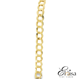 14Kt Solid Curb Link Bracelet 4.5 MM 8.25"