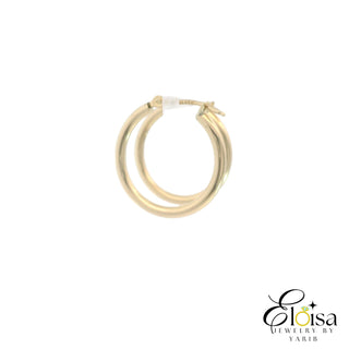 14Kt Round Classic Hoops Earrings 20MM
