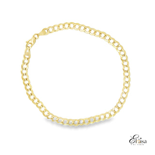 14Kt Solid Curb Link Bracelet 4.5 MM 8.25"