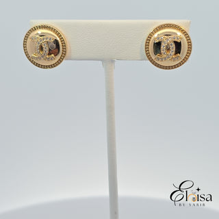 14Kt CC Stud Earring With Cubic Zirconia