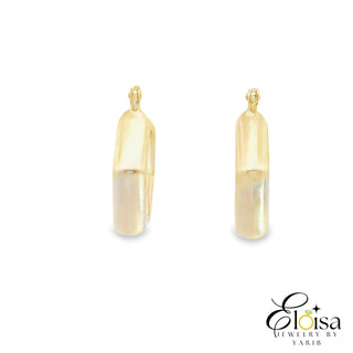 14Kt Heptagon Hoops Earrings 20.5 MM