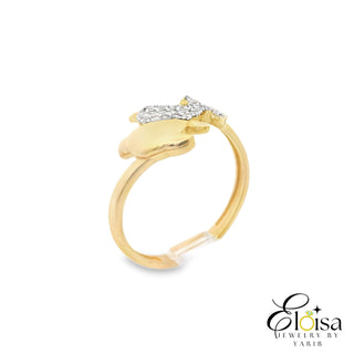 14Kt Two Dolphin Ring