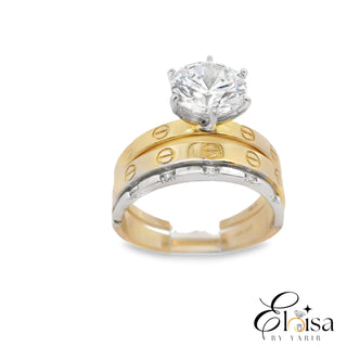 14kt Duo Ct Style Engagement Ring