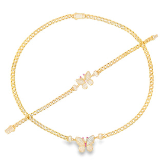14Kt Set Style Monaco with Butterfly