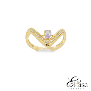 14Kt Fancy Design with Pearl Zirconia