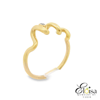 14Kt Twist Up Ring