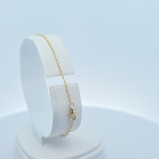 14Kt Blue One Clover 13MM Bracelet