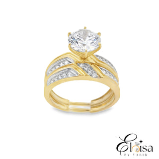 14Kt Line Life Engagement Ring