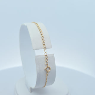 14Kt Gold One Clover 7.7MM Bracelet