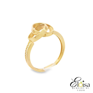 14Kt Two Love Ring