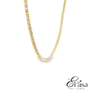 14Kt Triangle Ice Chain Link 2.2MM  16''