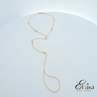 14KT Clon with Diamond Cut Gold Ball Bracelet