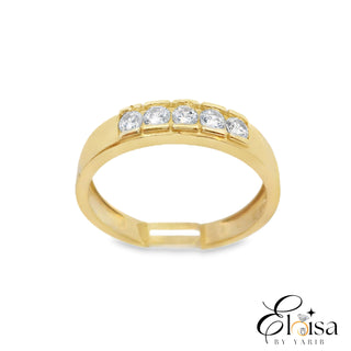 14Kt  Five Life Wedding Band Ring