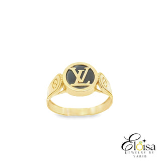 14Kt Elegant Gold LV Ring