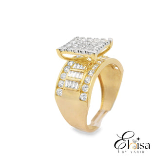 14Kt Rectangular Princess Ring