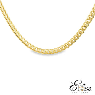 14Kt Solid Cuban Link Chain 4 MM 24"