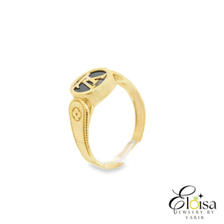 14Kt Elegant Gold LV Ring