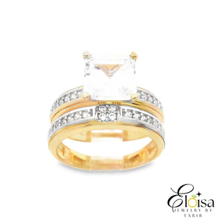 14Kt Elegant Engagement Duo Ring