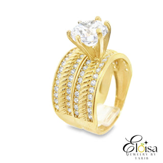 14kt Rope Life Engagement Duo Ring