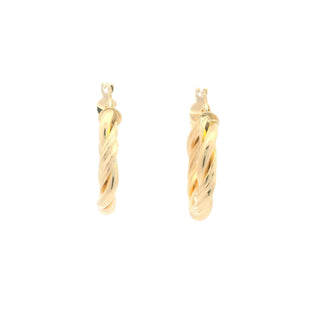 Ultra Fancy Twisted Hoops Earrings 22 MM