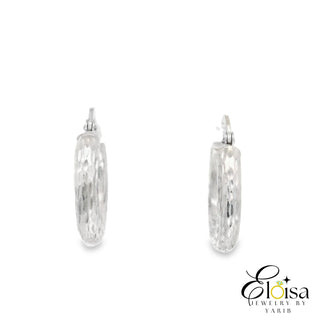 Diamond Cut Classic Hoops Earrings 15 MM