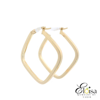 Polygon Hoops Earrings 30 MM